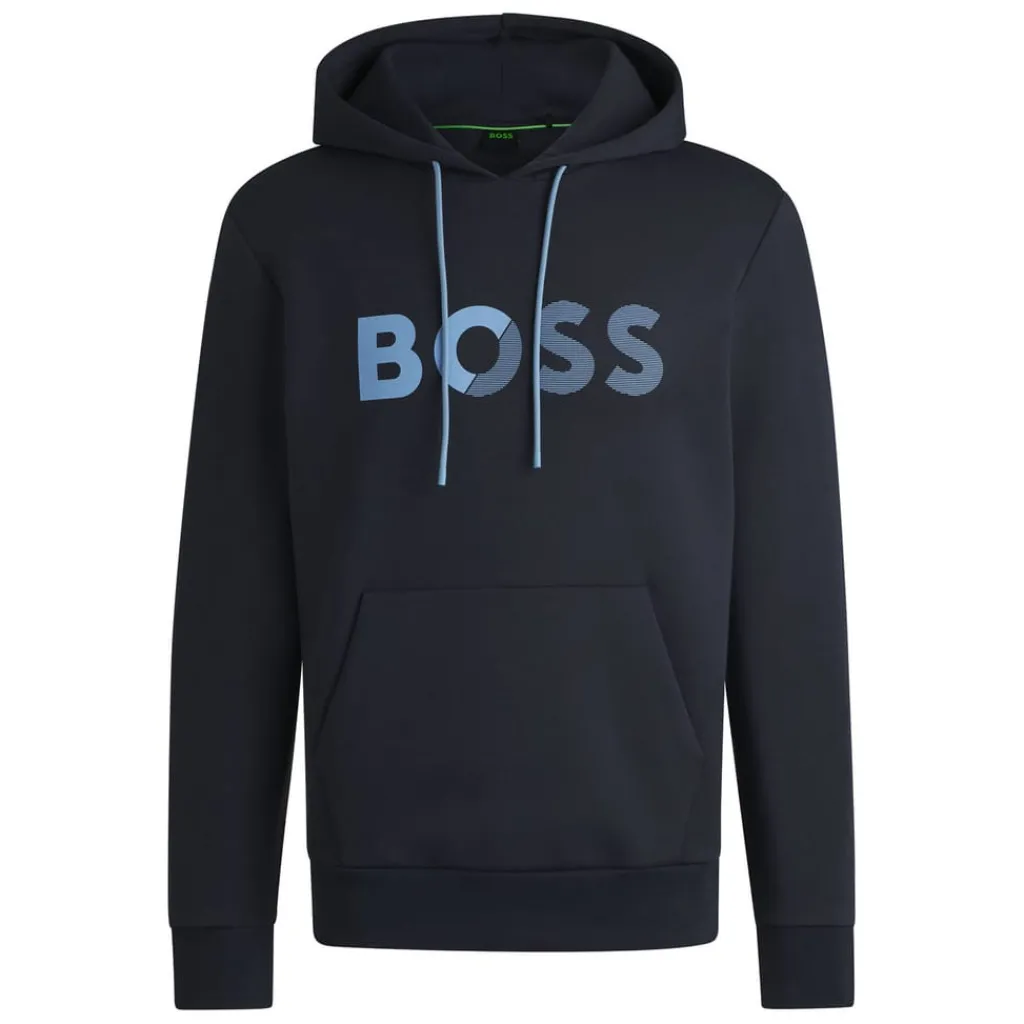 Hoodies*Boss Soody Tape Logo Hoodie in Dark Blue