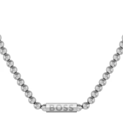 Jewellery-Watches*Boss Sphere Metal Bead Necklace in Silver