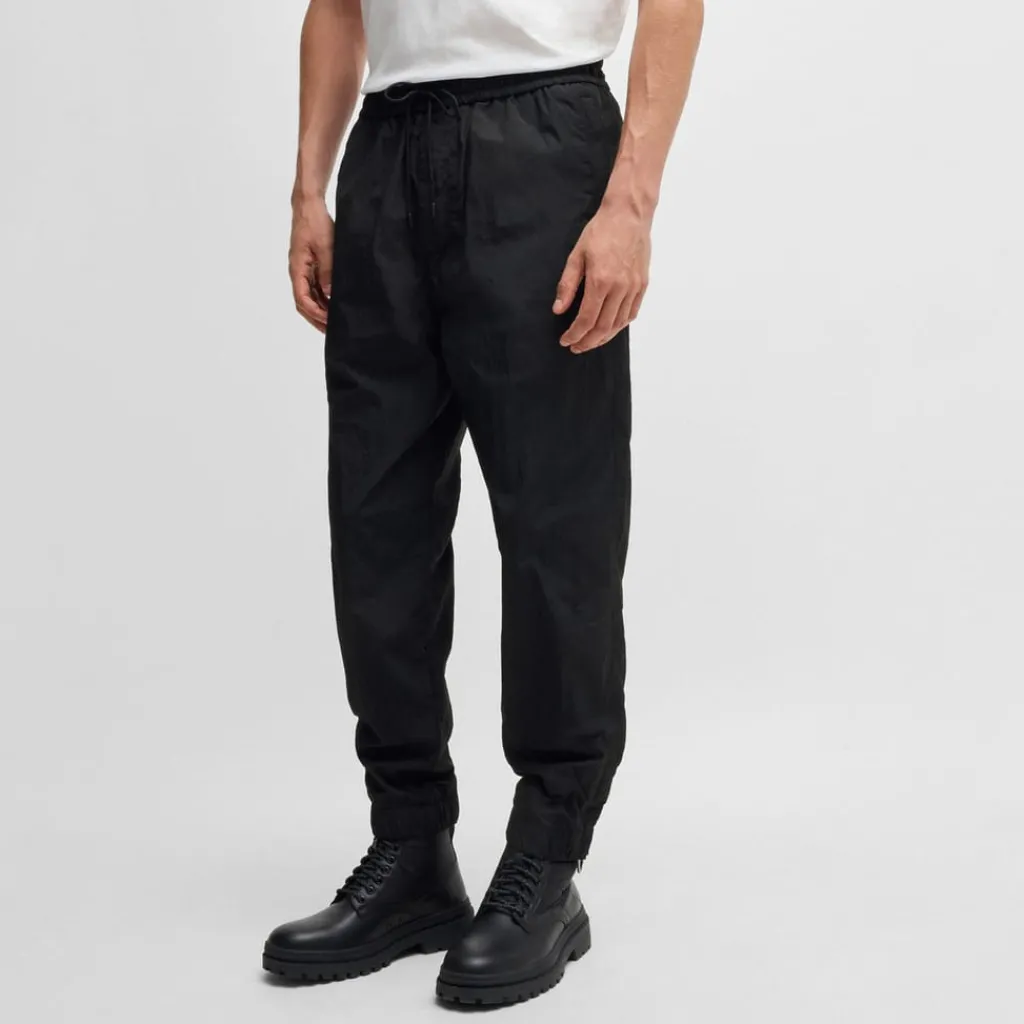 Trousers*Boss Sracky2 Relaxed-Fit Trousers in Black