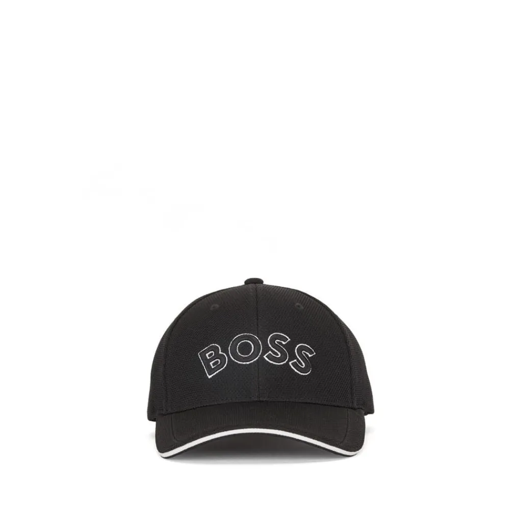 Caps-Hats*Boss Stretch Pique Cap in Black