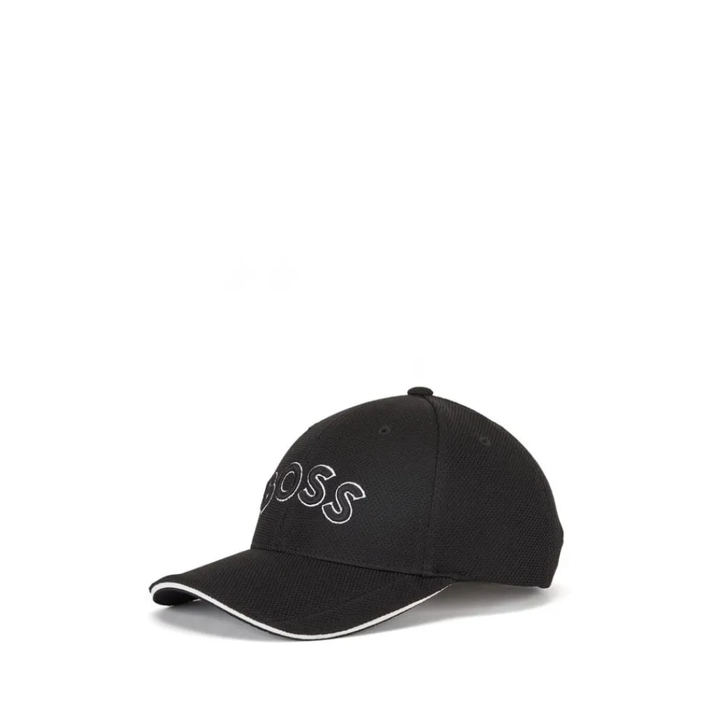 Caps-Hats*Boss Stretch Pique Cap in Black
