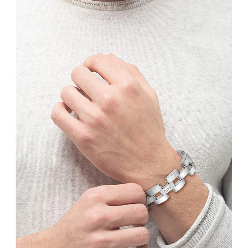 Jewellery-Watches*Boss Sway Stainless Steel Bracelet in Silver