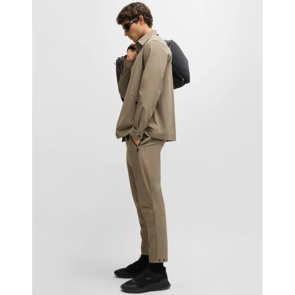 Trousers*Boss T Basin Tapered-Fit Trousers in Green