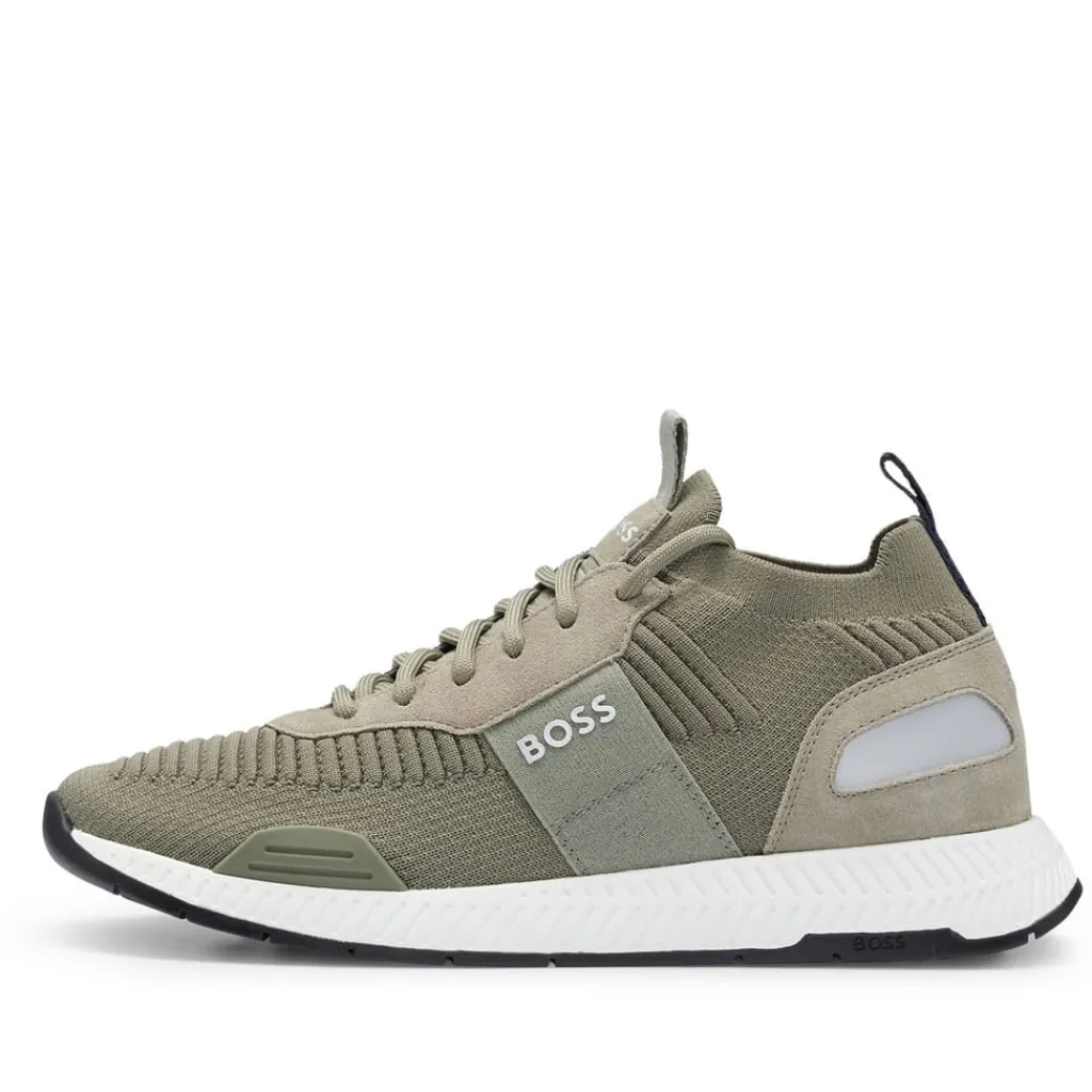Fitness And Gym Footwear|Running Shoes*Boss Titanium Trainers in Green