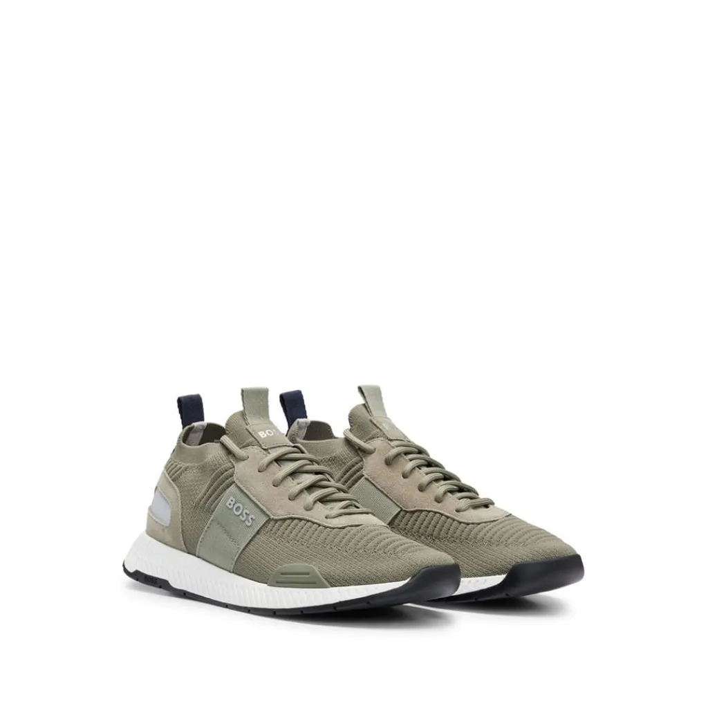 Fitness And Gym Footwear|Running Shoes*Boss Titanium Trainers in Green