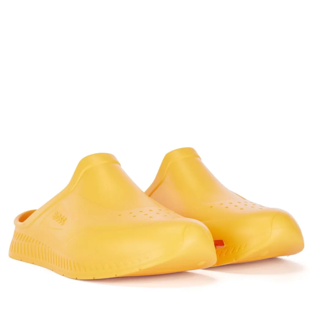 Beach Shoes*Boss Titanium-R Sliders in Yellow