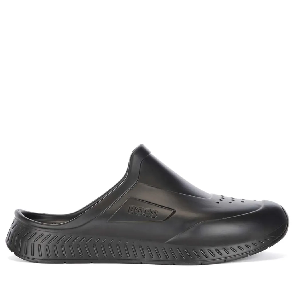 Beach Shoes*Boss Titanium-R Sliders in Black