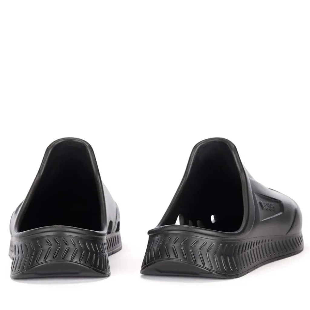 Beach Shoes*Boss Titanium-R Sliders in Black