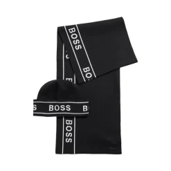 Gloves-Scarves-Umbrellas*Boss Ulfino Scarf Set in Black