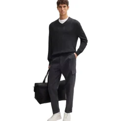 Knitwear*Boss V-Neck Regular Fit Sweater in Grey