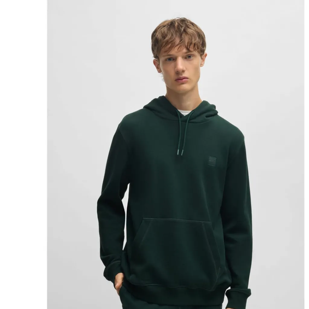 Hoodies*Boss Wetalk Logo Patch Hoodie in Green