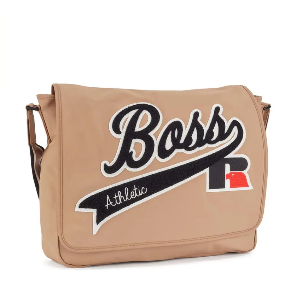 Bags*Boss x Russell Athletic Messenger Bag in Beige
