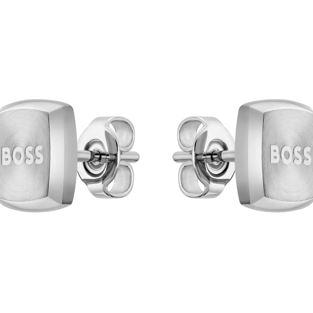 Jewellery-Watches*Boss Yann Stainless Steel Square Earrings in Silver