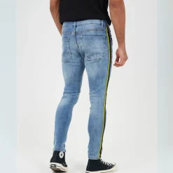Jeans*Brave Soul Denim Jean With Side Tape Detail in Blue