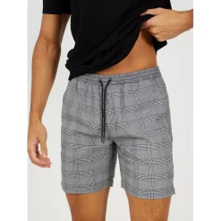 Shorts*Brave Soul Dyed Check Shorts in Grey