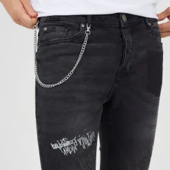 Jeans*Brave Soul Fit Denim Jean With Button Fly in Grey