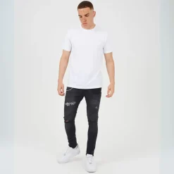 Jeans*Brave Soul Fit Denim Jean With Button Fly in Grey