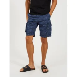 Shorts*Brave Soul Palm Tree Print Shorts in Blue