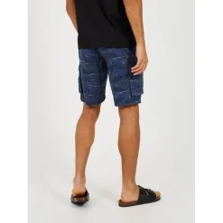 Shorts*Brave Soul Palm Tree Print Shorts in Blue