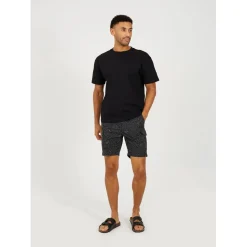 Shorts*Brave Soul Print Cargo Shorts in Grey