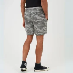 Shorts*Brave Soul Print Jersey Shorts in Grey