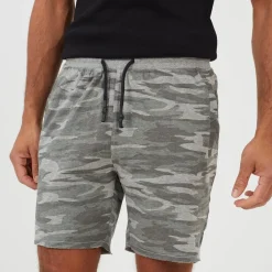Shorts*Brave Soul Print Jersey Shorts in Grey