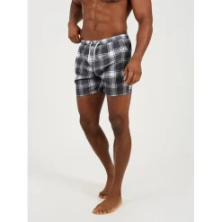 Shorts*Brave Soul Print Swim Shorts in Black