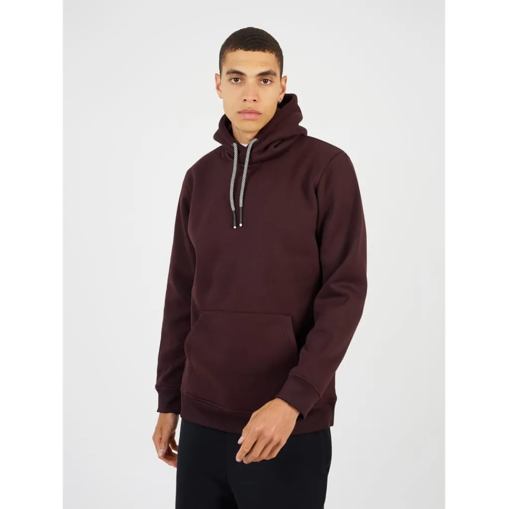 Hoodies*Brave Soul Regular Fit Cross Over Hooded Sweatshirt in Red