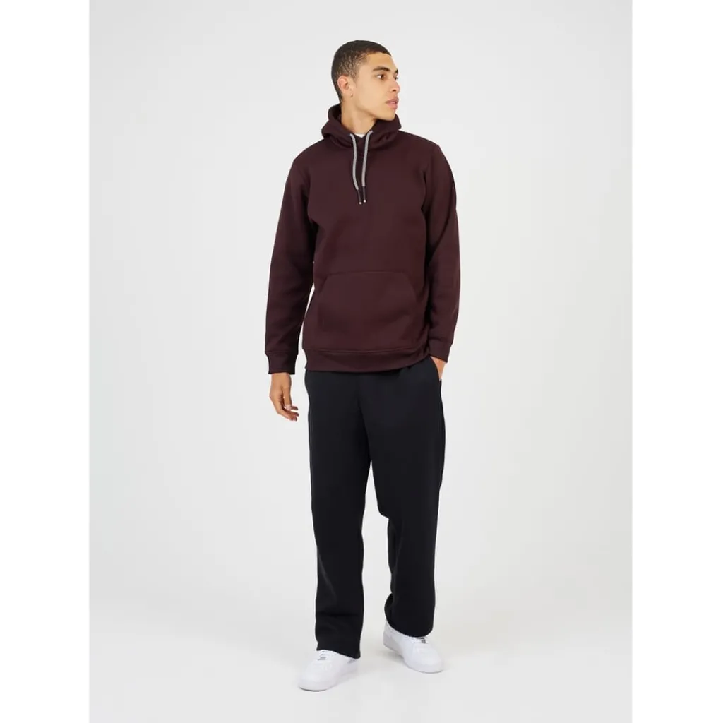 Hoodies*Brave Soul Regular Fit Cross Over Hooded Sweatshirt in Red