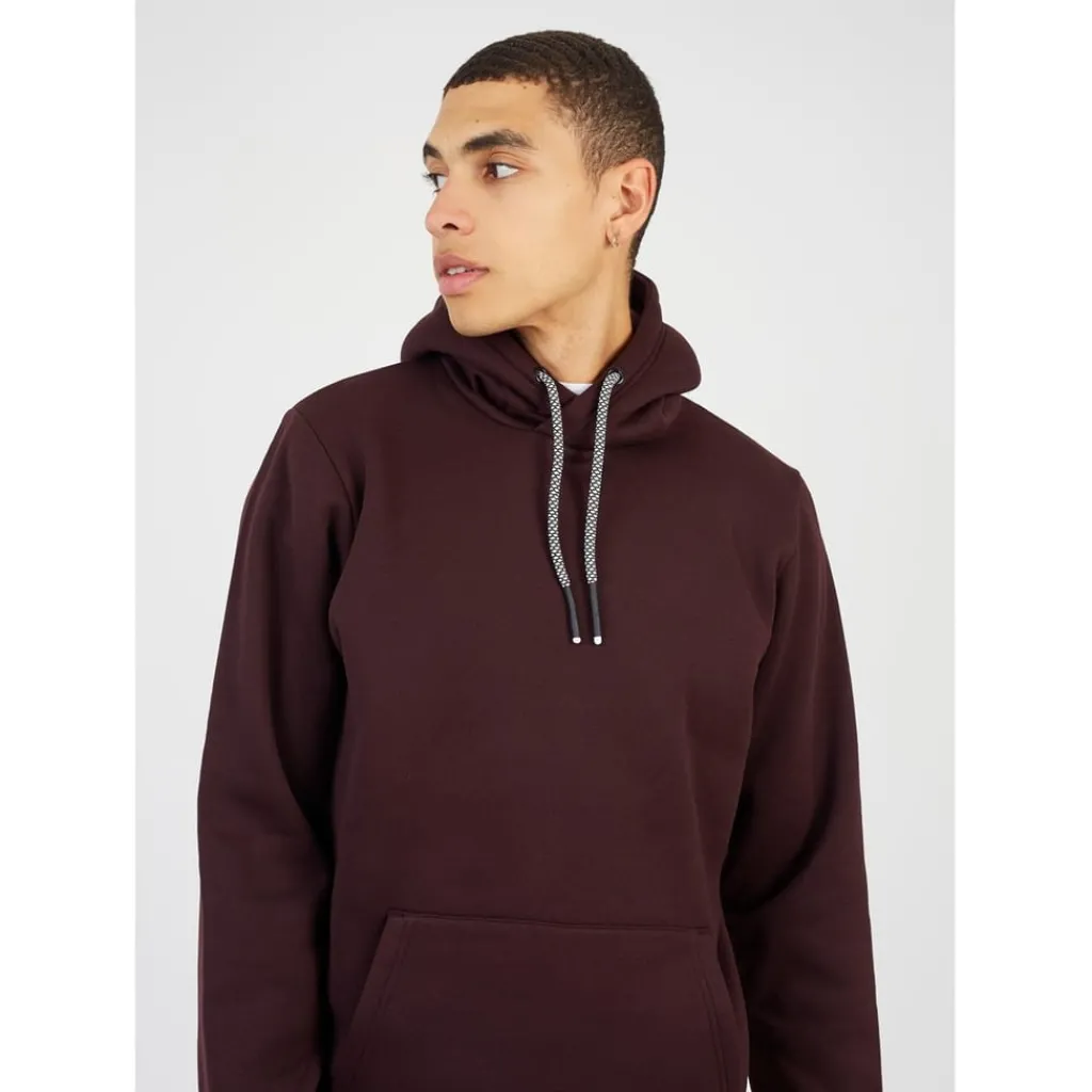 Hoodies*Brave Soul Regular Fit Cross Over Hooded Sweatshirt in Red