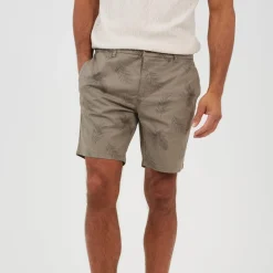 Shorts*Brave Soul Shorts With Leaf Print in Grey