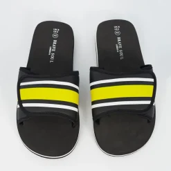 Beach Shoes|Footwear*Brave Soul Strap Slider in Black