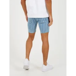 Shorts*Brave Soul Stripe Denim Shorts in Blue