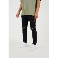 Jeans*Brave Soul Wash Bike Jean With Stitch Detail in Grey