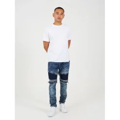 Jeans*Brave Soul Wash Biker Jean in Blue
