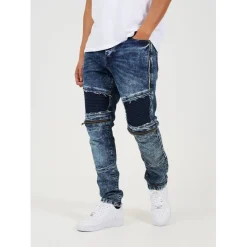 Jeans*Brave Soul Wash Biker Jean in Blue