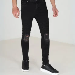 Jeans*Brave Soul Wash Biker Jeans in Grey