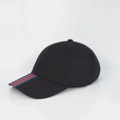 Caps-Hats*Brave Soul With Stripe Detail in Black