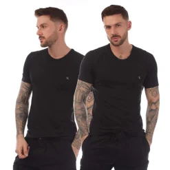 T-Shirts And Vests*Calvin Klein 2 Pack of Essential Crew T-Shirts in Black