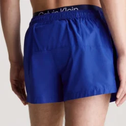 Shorts*Calvin Klein Double Waistband Swim Shorts in Blue