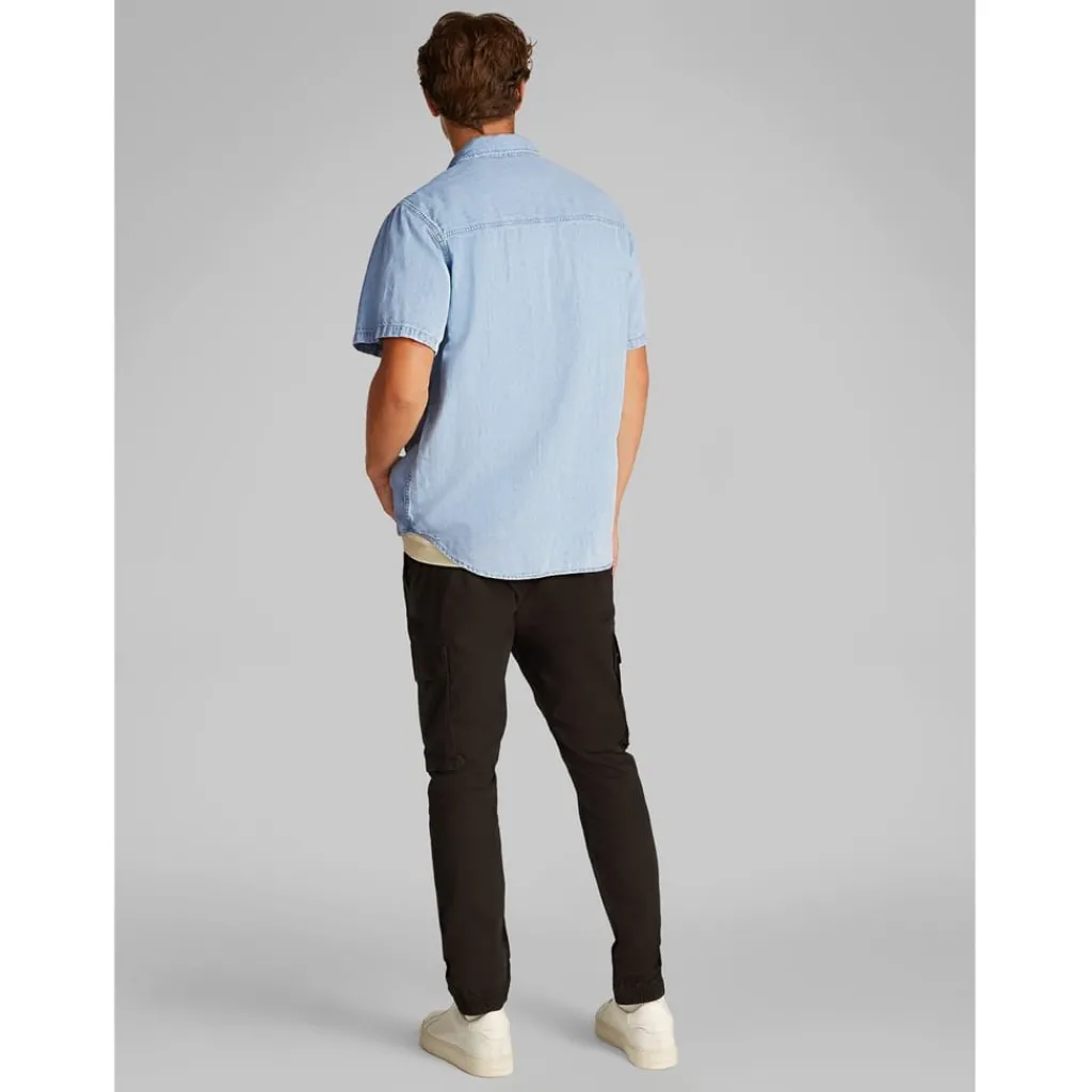 Shirts*Calvin Klein Jeans Regular Fit Short Sleeve Denim Shirt in Blue