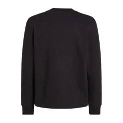 Knitwear*Calvin Klein Jeans Waffle Long Sleeve Crew Neck T-Shirt in Black