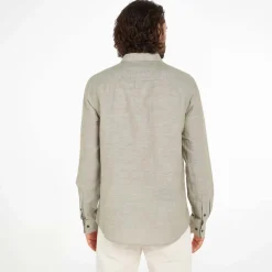 Shirts*Calvin Klein Linen Cotton Regular Shirt in Green