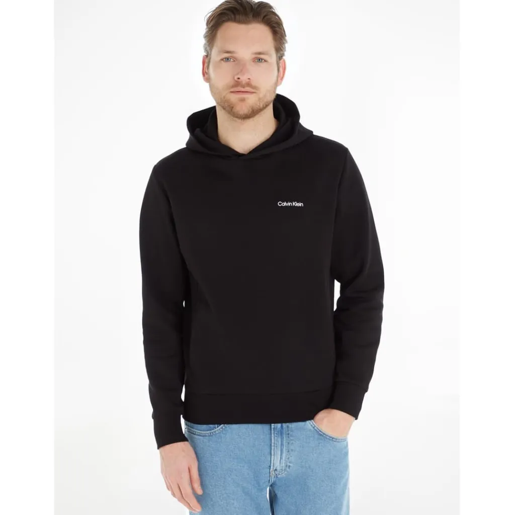 Hoodies*Calvin Klein Logo Repreve Hoodie in Black