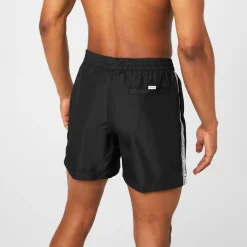 Shorts*Calvin Klein Mens Tape Swim Shorts in Black
