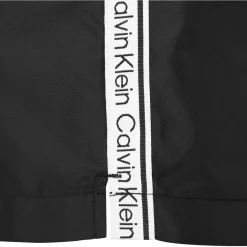 Shorts*Calvin Klein Mens Tape Swim Shorts in Black
