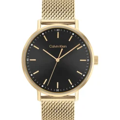 Jewellery-Watches*Calvin Klein Mesh Analogue Watch in Gold