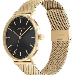 Jewellery-Watches*Calvin Klein Mesh Analogue Watch in Gold