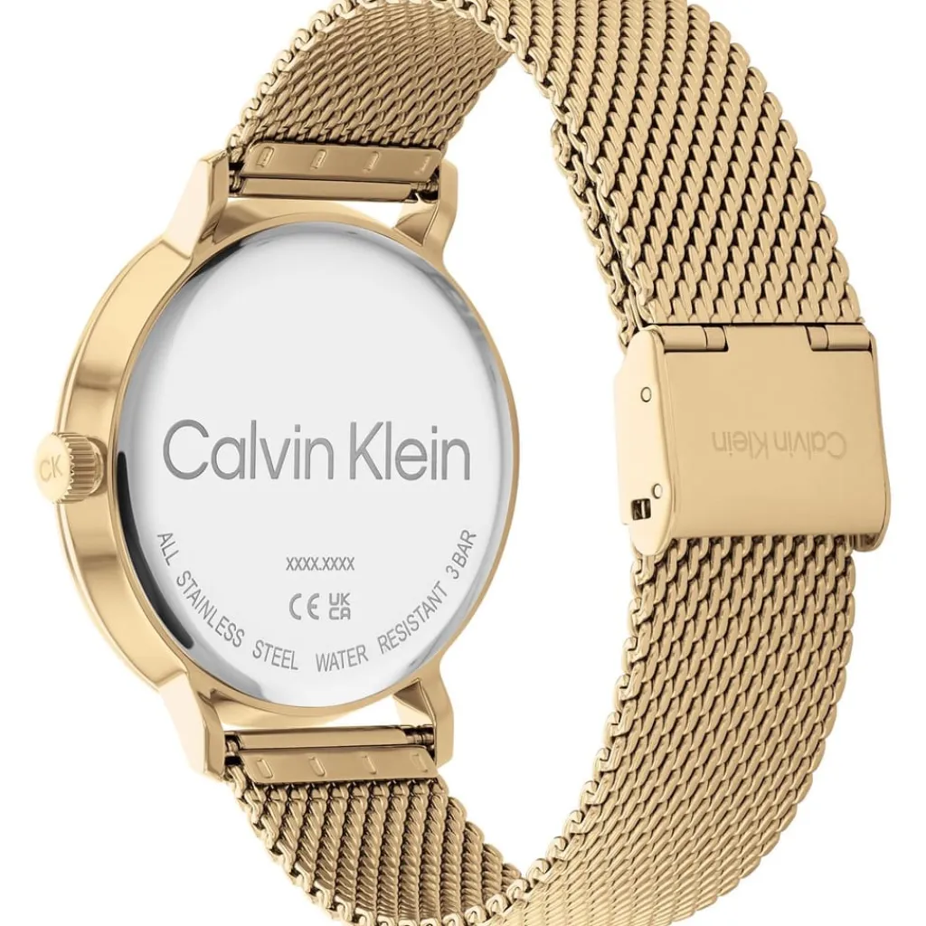 Jewellery-Watches*Calvin Klein Mesh Analogue Watch in Gold