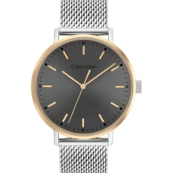Jewellery-Watches*Calvin Klein Mesh Analogue Watch in Silver